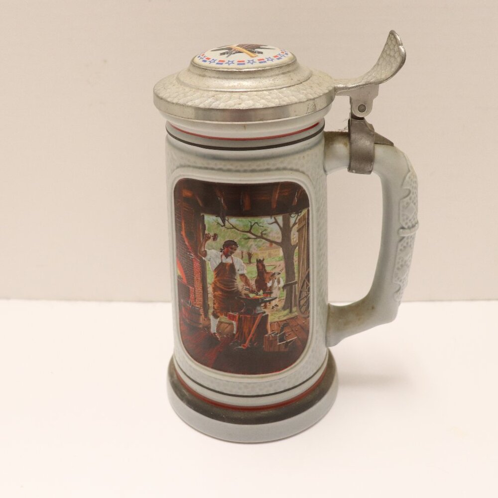 Avon Beer Stien with Pewter Top The Blacksmith by Uldin Keavion Number‎ 129264